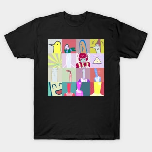 Punpun grid print T-Shirt